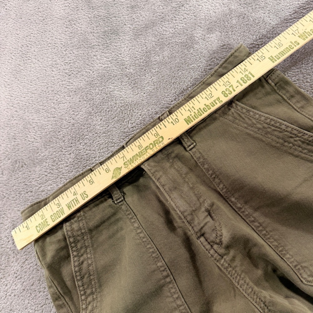 American Eagle Pants Womens 4 Green Super High-Rise Baggy Wide Leg Stretch Olive - Picture 6 of 11